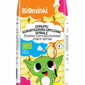 CHRUPKI KUKURYDZIANO-GRYCZANE SPIRALE BEZGLUTENOWE BIO 60 g - BIOMINKI