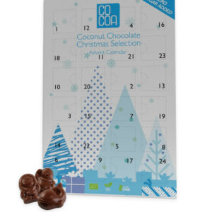 KALENDARZ ADWENTOWY Z CZEKOLADY KOKOSOWEJ BEZ DODATKU CUKRÓW BIO 180 g - COCOA (PRODUKT SEZONOWY)
