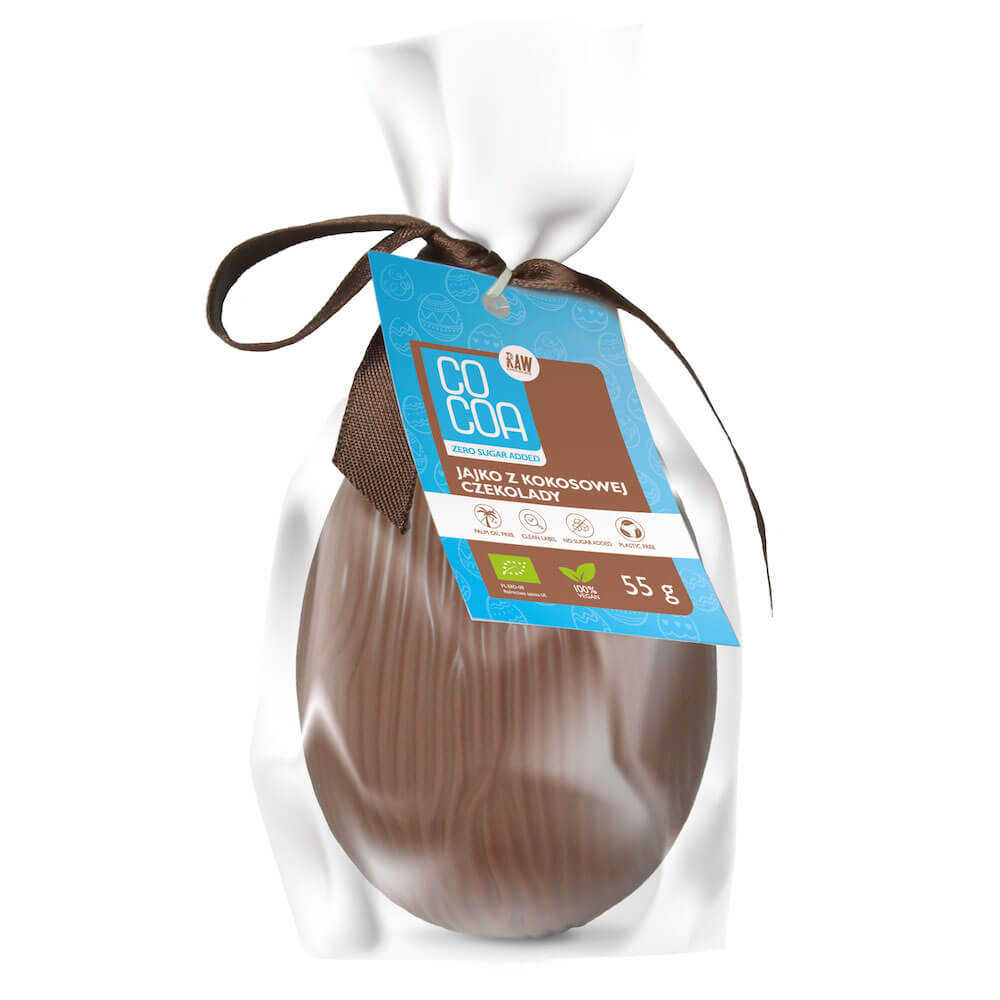 JAJKO Z CZEKOLADY KOKOSOWEJ BEZ DODATKU CUKRÓW BIO 55 g - COCOA (PRODUKT SEZONOWY)