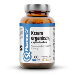 KRZEM ORGANICZNY Z PĘDÓW BAMBUSA (224 mg) BEZGLUTENOWY 60 KAPSUŁEK - PHARMOVIT (CLEAN LABEL)