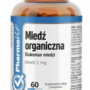 MIEDŹ ORGANICZNA (2 mg) BEZGLUTENOWA 60 KAPSUŁEK - PHARMOVIT (CLEAN LABEL)