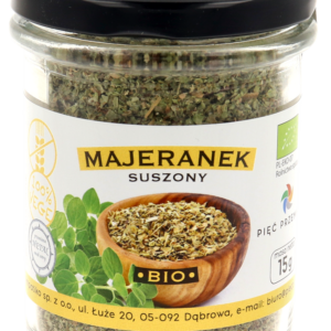 MAJERANEK SUSZONY BEZGLUTENOWY BIO 15 g - PIĘĆ PRZEMIAN