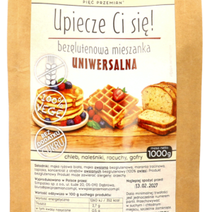 MIESZANKA UNIWERSALNA BEZ DODATKU CUKRÓW BEZGLUTENOWA 1 kg - PIĘĆ PRZEMIAN