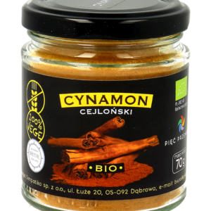 CYNAMON CEJLOŃSKI BEZGLUTENOWY BIO 70 g - PIĘĆ PRZEMIAN