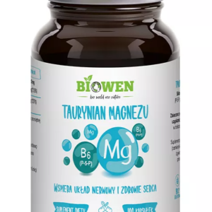 TAURYNIAN MAGNEZU + WITAMINA B6 100 KAPSUŁEK - BIOWEN