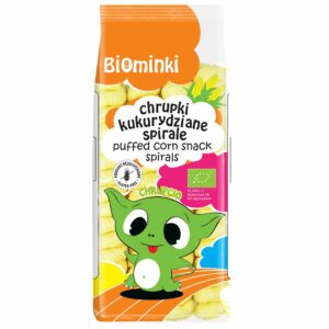 CHRUPKI KUKURYDZIANE SPIRALE BEZGLUTENOWE BIO 60 g - BIOMINKI