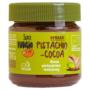 KREM PISTACJOWO - KAKAOWY BEZGLUTENOWY BIO 190 g - ME GUSTO (SUPER FUDGIO)