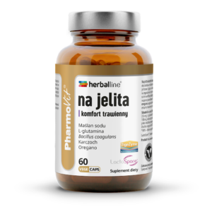 KAPSUŁKI NA JELITA I KOMFORT TRAWIENNY BEZGLUTENOWE 60 szt. - PHARMOVIT (HERBALLINE)