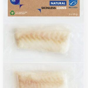 DORSZ ATLANTYCKI MSC POLĘDWICA BEZ SKÓRY MROŻONA (2 x 125 g) 250 g - BETTER FISH