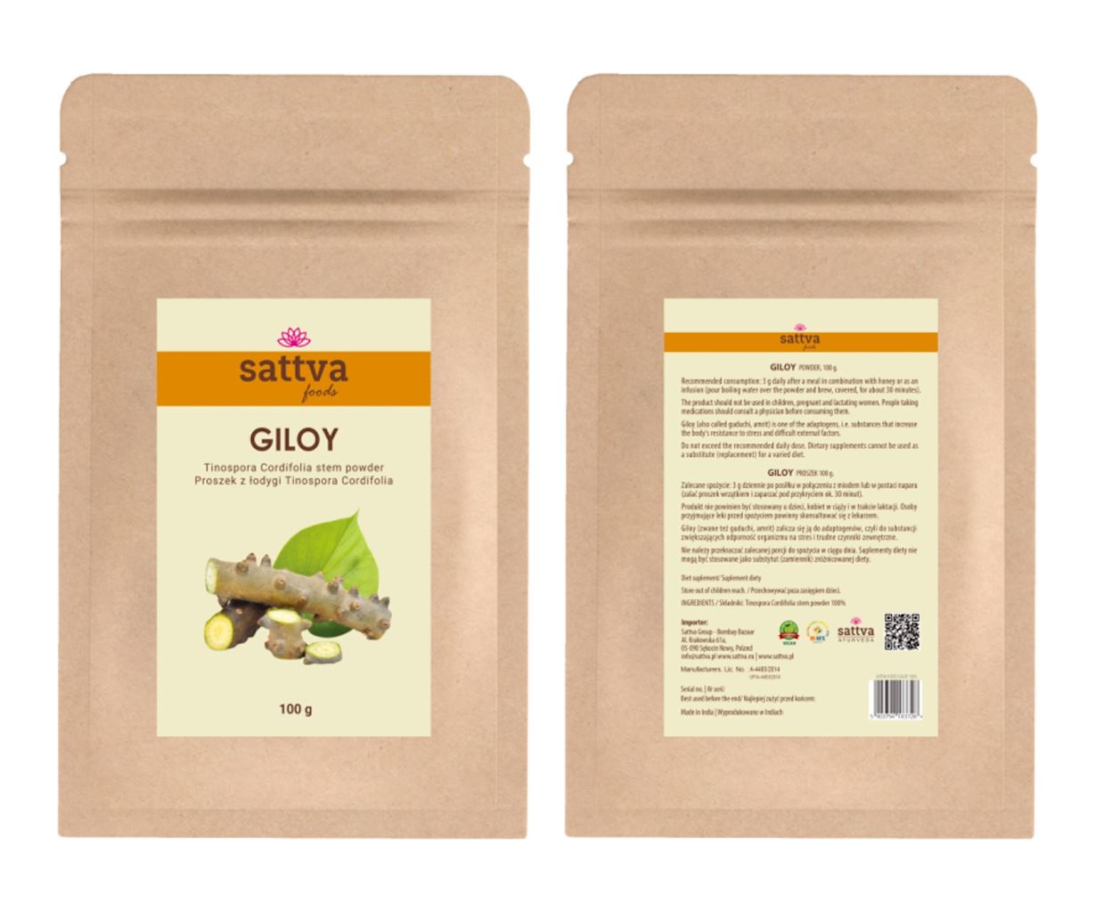 GILOY W PROSZKU 100 g - SATTVA (FOODS) - obrazek 2
