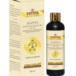 OLEJ DO MASAŻU ROZGRZEWAJĄCY I ENERGIZUJĄCY Z TULSI 200 ml - SATTVA (AYURVEDA)