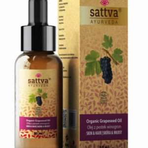 OLEJ DO CIAŁA I WŁOSÓW Z PESTEK WINOGRON ECO 50 ml - SATTVA (AYURVEDA)