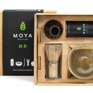 ZESTAW CEREMONIALNY DO MATCHY ZE SZKLANĄ CZARKĄ - MOYA MATCHA