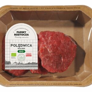 POLĘDWICA WOŁOWA KROJONA SUROWA BIO 300 g - FARMY ROZTOCZA (NA ZAMÓWIENIE)