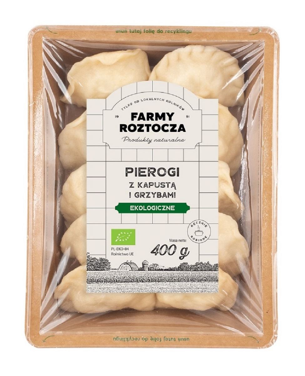 PIEROGI Z KAPUSTĄ I GRZYBAMI BIO 400 g - FARMY ROZTOCZA (NA ZAMÓWIENIE)