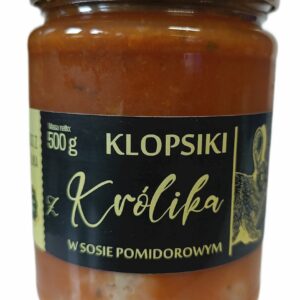 KLOPSIKI Z KRÓLIKA W SOSIE POMIDOROWYM 500 g - AMCIU