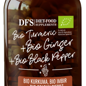 KURKUMA + IMBIR + PIPERYNA BIO 60 TABLETEK - DIET-FOOD