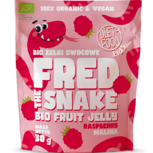 ŻELKI MALINA BEZ ŻELATYNY BIO 30 g - DIET-FOOD (FRED THE SNAKE)