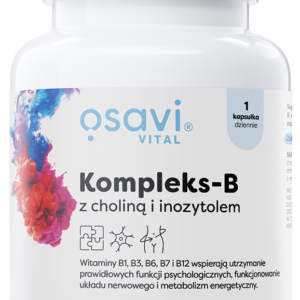 WITAMINA B + CHOLINA + INOZYTOL BEZGLUTENOWA 60 KAPSUŁEK - OSAVI
