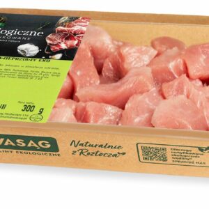 MIĘSO GULASZOWE WIEPRZOWE SUROWE BIO 300 g - WASĄG (NA ZAMÓWIENIE)