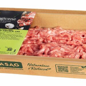 MIĘSO MIELONE WIEPRZOWO - WOŁOWE SUROWE BIO 300 g - WASĄG (NA ZAMÓWIENIE)