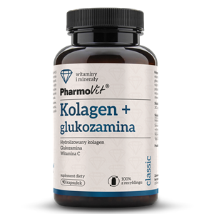 KOLAGEN + GLUKOZAMINA BEZGLUTENOWE 90 KAPSUŁEK - PHARMOVIT (CLASSIC)