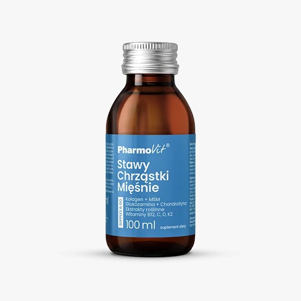 SHOT KOLAGEN NA STAWY, CHRZĄSTKI, MIĘŚNIE BEZGLUTENOWY 100 ml - PHARMOVIT (SUPPLES & GO)