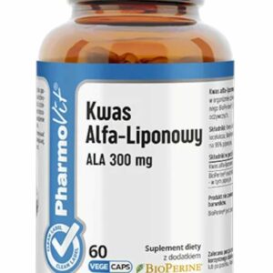 KWAS ALFA-LIPONOWY ALA (300 mg) BEZGLUTENOWY 60 KAPSUŁEK - PHARMOVIT (CLEAN LABEL)