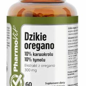 DZIKIE OREGANO EKSTRAKT (300 mg) BEZGLUTENOWY 60 KAPSUŁEK - PHARMOVIT (CLEAN LABEL)