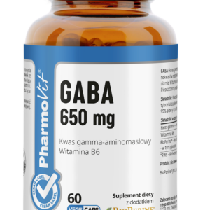 GABA (650 mg) BEZGLUTENOWA 60 KAPSUŁEK - PHARMOVIT (CLEAN LABEL)