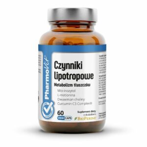 KAPSUŁKI NA METABOLIZM TŁUSZCZÓW (CZYNNIKI LIPOTROPOWE) BEZGLUTENOWE 60 szt. - PHARMOVIT (CLEAN LABEL)