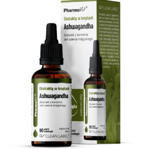EKSTRAKTY W KROPLACH ASHWAGANDHA BEZGLUTENOWE 30 ml - PHARMOVIT (CLEAN LABEL)
