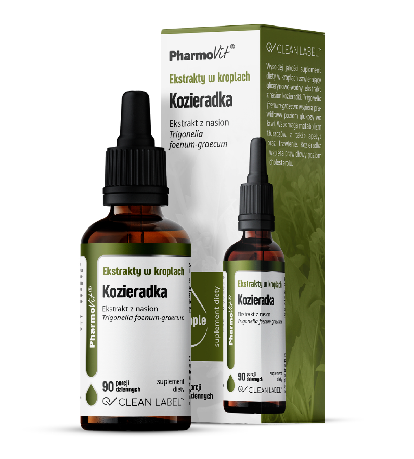 EKSTRAKTY W KROPLACH KOZIERADKA BEZGLUTENOWE 30 ml - PHARMOVIT (CLEAN LABEL)
