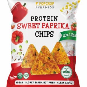 CHRUPKI PIRAMIDKI PROTEINOWE O SMAKU SŁODKIEJ PAPRYKI BEZGLUTENOWE 60 g - POPCROP