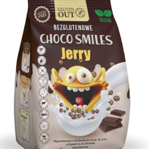 CHRUPKI ZBOŻOWE KAKAOWE SMILES BEZGLUTENOWE 375 g - JERRY GLUTEN OUT