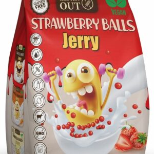 KULKI ZBOŻOWE TRUSKAWKOWE BEZGLUTENOWE 375 g - JERRY GLUTEN OUT