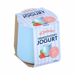 JOGURT TERMOSTATOWY TRUSKAWKOWY 9 % BIO 140 g - YOMLEKO