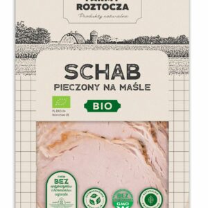 SCHAB NA MAŚLE PIECZONY PLASTRY BIO 100 g - FARMY ROZTOCZA (NA ZAMÓWIENIE)