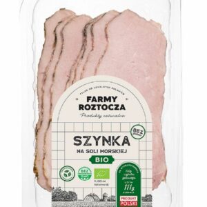 SZYNKA NA SOLI MORSKIEJ PLASTRY BIO 100 g - FARMY ROZTOCZA (NA ZAMÓWIENIE)