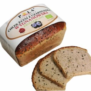 CHLEB ŻYTNI WYGNANOWSKI Z CZARNUSZKĄ BIO 350 g - POLA (NA ZAMÓWIENIE)