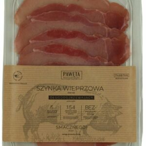 SZYNKA WIEPRZOWA DOJRZEWAJĄCA PLASTRY BEZGLUTENOWA 65 g - PAWĘTA