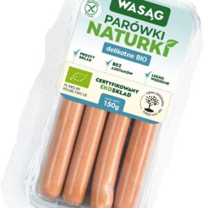 PARÓWKI DELIKATNE BEZGLUTENOWE BIO 150 g - WASĄG (NA ZAMÓWIENIE)