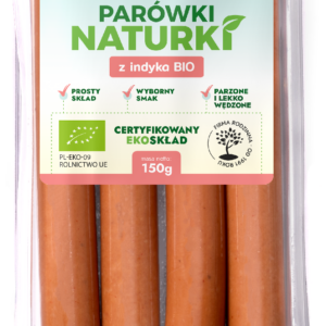 PARÓWKI Z INDYKA BIO 150 g - WASĄG (NA ZAMÓWIENIE)