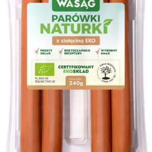 PARÓWKI Z CIELĘCINĄ BIO 240 g - WASĄG (NA ZAMÓWIENIE)