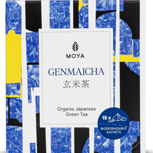 HERBATA ZIELONA GENMAICHA JAPOŃSKA Z PRAŻONYM RYŻEM BIO (15 x 1,5 g) 22,5 g - MOYA MATCHA