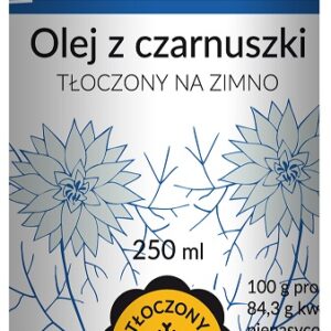 OLEJ Z CZARNUSZKI NIEFILTROWANY TŁOCZONY NA ZIMNO 250 ml - OLANDIA