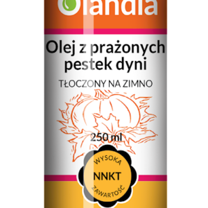 OLEJ Z PRAŻONYCH PESTEK DYNI TŁOCZONY NA ZIMNO 250 ml - OLANDIA