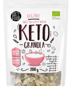 GRANOLA BEZ DODATKU CUKRÓW KETO BIO 200 g - DIET-FOOD