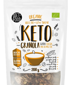 GRANOLA KAKAOWA BEZ DODATKU CUKRÓW KETO BIO 200 g - DIET-FOOD