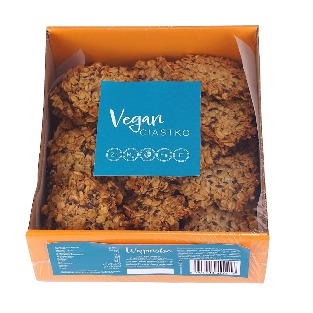 CIASTKA OWSIANE Z WIÓRKAMI KOKOSOWYMI BEZGLUTENOWE BIO 510 g - IRENKI
